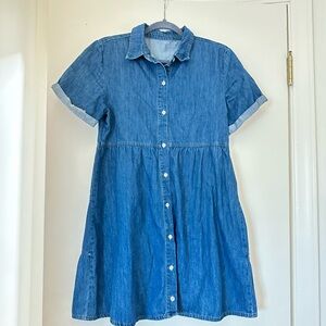 Casual Blue Denim Mini Dress